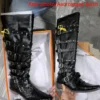 Gothic Punk Rivet Knee High Boots Street Cool Woman Motorcycle Boots Good Quality Cowboy Western Boots Women Shoes - Image 6