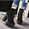 Comem Women Autumn Thick High Heel Ladies Woman Fashion Shoes Women's Spring Booties Gothic 2023 Platform Heeled Ankle Boots 42 - Image 2