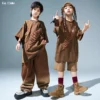Hip Hop Girls Personalized T-shirt Gradient Baggy Pants Boys Street Dance Cago Shorts Child Streetwear Kids Jazz Clothes Sets - Image 5