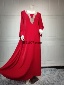 Eid 2023 Morocco Muslim Party Dress Women Abaya Ramadan Turkey Islamic Vestidos Elegant India Moroccan Kaftan Arab Elbise - Image 5