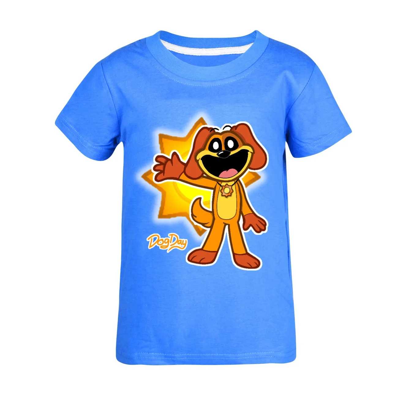Child Boys Girls Smiling Critters Dogday T-shirts Summer Short Sleeve Clothes Causal T Shirt Tops Tee Children's clothing 2-16Y