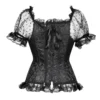 Women Corsets Wedding Corset Bustier with Sleeves Sexy Goth Basques Breathable Lace Trim Bustiers Holiday Party Clubwear Costume - Image 3