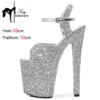 Gothic Style Sandals Women 20CM Sequins Platform Shoes Club Fashion Stripper Model Show High Heels Non-slip sandalias de mujer - Image 2