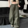 HOUZHOU Baggy Cargo Pants Women Summer Y2k Streetwear Vintage Drawstring Loose Sweatpants Casual Wide Leg Pants Hip Hop Trousers - Image 6