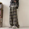 Japan Spring Oversized Summer Harajuku Clothing Teachwear Baggy Y2K Clothes Plaid Pants Men Hip Hop Streetwear Korean Clothes - Image 5