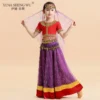 Children Festival Halloween Costumes Indian Dance Belly Dance Kids Bollywood Costumes Princess Fancy Outfit India Girl Top Skirt - Image 2