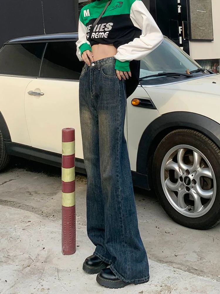 Jeans Women Street High Waisted Minimalist Comfortable Elegant Fashion Korean Style Casual All-match Vintage Students Hip Hop - Image 3