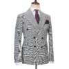 Cenne Des Graoom 2023 Classic Full Men's Suit Plaid 2 Pcs Vintage Double-Breasted Jacket Vest Pants for Office Business Wedding - Image 2