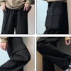 Men Casual Pants Cargo Trousers Fashion Red Stylish Streetwear Baggy Hosen Hip Hop Popular Korean Japanese Multi Pockets - Image 6