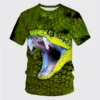 Summer Horrible Snake 3D Print T-Shirts Streetwear Men Fashion Casual Harajuku Oversized O-Neck T Shirt Tees Tops Clothing - Image 3