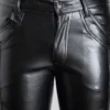 Mens Fashion Multi-zipper Pu Leather Pants Nightclub Stage Singer Prom Faux Leather Pants Men Punk Rock Steampunk Trousers Male - Image 4