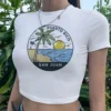 Puerto Rico vintage yk2 2000s crop top Female cute streetwear korean fashion 90s tshirt cropped - Image 3