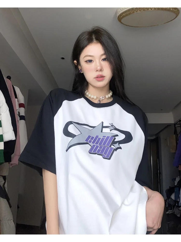 2023 Oversized Graphic T-shirts Women Y2k Harajuku American Vintage Korean Streetwear BF Short Sleeve Tee Casual Female Tops - Image 6