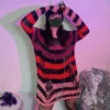 New Purple Striped Gothic Sweaters Women Ripped Holes Loose Knitted Pullover Frayed Fairy Grunge Jumpers Emo Streetwear Lolita - Image 2