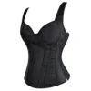 Women Corset with Straps Overbust Corsets Vest Steampunk Corsets and Bustiers Lace Up Boned Jacquard Corset Top - Image 2