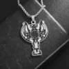 Stainless Steel Gothic Celtic Cross Bat Wings Necklace Pendant Men's Fashion Punk Trend Jewelry - Image 2