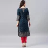 Kurtas for Women Spring Summer Women's Indian Dress Cotton Printed Floral Ethnic Style Kurti Top South Asian Clothes - Image 3