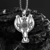 Stainless Steel Gothic Celtic Cross Bat Wings Necklace Pendant Men's Fashion Punk Trend Jewelry - Image 3