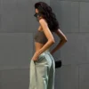 Cargo Hip Hop Y2K Cargo Pants Women Streetwear Harajuku with Pockets Casual Trousers Korean Loose High Waist Design Solid Pants - Image 5