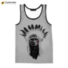 Fashion Summer Men Tank Tops Sleeveless T Shirts 3D Indians Digital Printing Harajuku Tops Unisex 3D Printed Oversized Tees - Image 5