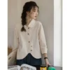 Japanese Y2k Fashion Woman Blouse 2024 Vintage Harajuku Long Sleeve Shirt Tops Cute Asymmetrical Top Korean Review Many Clothes - Image 3