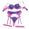 Women'S Fun Underwear Rose Three Color Block Lace Women Sexy Underwear Set With Sexy Gothic Clothes For Women Lingerie 이벤트 속옷 - Image 5