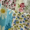 Cotton Linen Floral Patchwork Short Sleeve Midi Dress Summer Mori Girl Holiday Boho Hippie Gypsy Tribal Ibiza Tunic Long Dress - Image 4