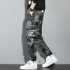 Orange Cargo Pants Men Hip Hop Joggers Y2K Streetwear Casual Pants Green Plus Size Camo Cotton Camouflage Korean Fashion Chinos - Image 2