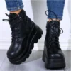 Gothic Black Boots Ankle Shoes on Heels Platform Sneakers Chunky for Women 2023 Luxury Designer Casual New Rock Booties Trendyol - Image 4