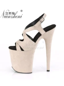 Gothic 20CM Open Toe Fetish High Stripper Heels Pole Dance Shoes Platform Sandals Women 8 Inches Exotic Crossdresser pute sexy - Image 4