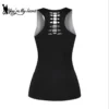 [You're My Secret] Women 3D Halloween Skull Prinnting Shirt Summer Hollow Out Sexy Tank Tops Tee Shirt Goth Y2K Clothes - Image 2