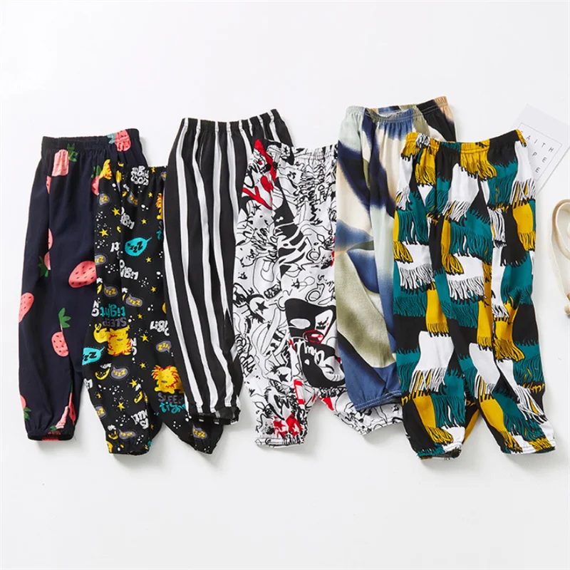 Streetwear Legging for Girls Boy Loose Pants Children Wide Leg Pants Kids Summer Clothes Lantern Trousers For Teens Leggings