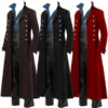 Medieval Pirate Costume Steampunk Vintage Trench Coat Gothic Mens Tuxedo Jacket Victorian Carnival Party Cosplay Costume - Image 2
