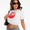 Summer Tops for Teens Graphic Crop Tops Cute Y2k Crewneck Short Sleeve T-Shirts Tops Going Out Tops Streetwear