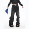 Zoki Black High Waist Cargo Jeans Women Autumn Korean Baggy Punk Streetwear Casual Denim Pants Y2K Hip Hop Chic Denim Trousers - Image 4
