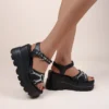 Summer Cute Pink Wedge Sandals Women Gothic Buckle Chunky Platform Sandals Women Punk Thick Bottom Lolita Shoes Plus Size - Image 4