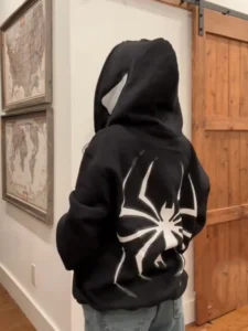 Y2K zip up hoodie women Gothic Spider Print Hoodie kawaii streetwear Sweatshirt Vintage clothing Loose Hip Hop Punk Clothes Tops - Image 6