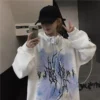 2023 New Punk Hoodies Long Hip Hop Female Clothes Grunge Sweatshirt for Women Aesthetic Korean Y2k Designer Tops - Image 4