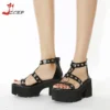 New Open Toe Platform Sandals for Women Gothic Punk Thick Bottom Gladiator Sandal Summer Trend Casual Shoes Large Size 42 43 - Image 2