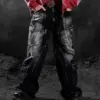 2024 New Y2k Men’s Jeans Gothic Punk Retro Baggy Jeans Black Rock Ripped Multi Pocket Cargo Pants Low Waist Leisure Streetwear