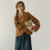 Japanese Y2k Fashion Woman Blouse 2024 Vintage Harajuku Long Sleeve Shirt Tops Cute Asymmetrical Top Korean Review Many Clothes - Image 6
