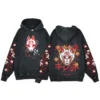 Y2K Anime Hoodie Ukiyoe Koi Fish Vintage Acid Wash Sweatshirt Men Hip Hop Hoodies Long Sleeve Oversized Harajuku Gothic Pullover - Image 4