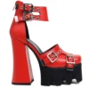 2022 INS Hot Big Size 43 Platform Extreme High Heels Black Red Gothic Style Party Cool Gladiator Sandals Summer Shoes Woman - Image 6