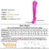 Rose Red Long Boots for Women Gothic Strappy Spring Autumn Zip High Shoes Over-the-Knee 6 Inch Gothic Pole Dancing Thigh Boots - Image 6