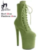 Patchwork Bling Sexy Women's Ankle Boots Thin Heels 17CM Sequined Round Toe Lace-up Short Boots Gothic Style Pole Dancing Shoes - Image 5