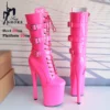 20cm Thin High Heels Ankle Boots Platform Unisex Botas Stripper Gothic Belt Buckle Pole Dance Heels Women Buckle Party Shoes - Image 3