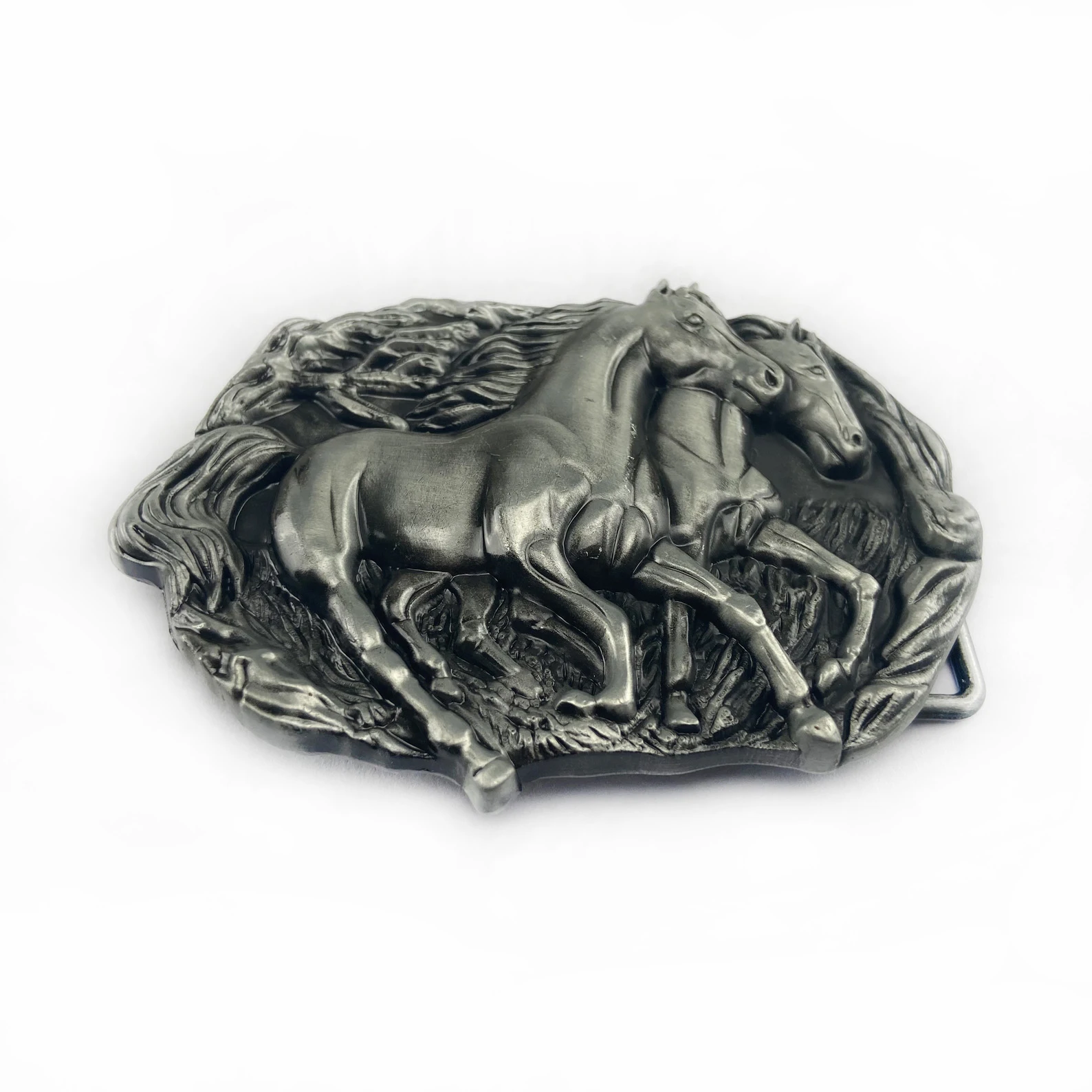 WesBuck Brand Cool Horse Metal New Vintage Belt Buckle Handmade Homemade Accessories Waistband DIY Western Cowboy Rock Style - Image 2