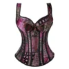 Women Corset with Straps Overbust Corsets Vest Steampunk Corsets and Bustiers Lace Up Boned Jacquard Corset Top - Image 5