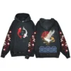 Y2K Anime Hoodie Ukiyoe Koi Fish Vintage Acid Wash Sweatshirt Men Hip Hop Hoodies Long Sleeve Oversized Harajuku Gothic Pullover - Image 2