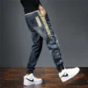 Men's Korean Fashion Harem Jeans Pants Stretch Slim Drawstring Casual Jogging Pencil Denim Trousers New Male Hip Hop Street Wear - Image 3